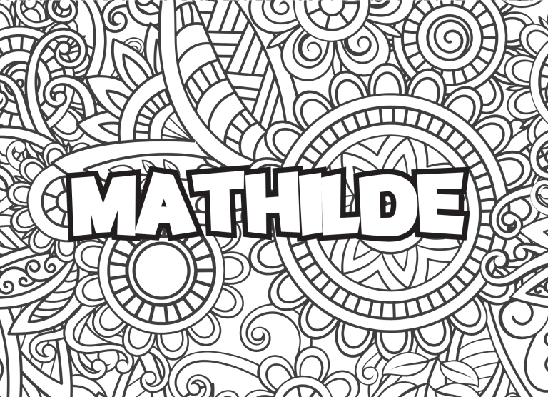 Prenom Mathilde Coloriage mandala - dessin gratuit &agrave; imprimer