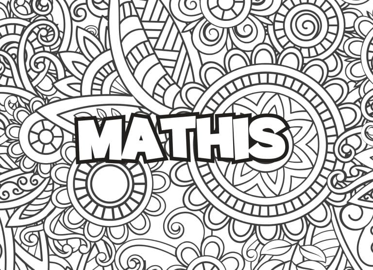 Prenom Mathis Coloriage mandala - dessin gratuit &agrave; imprimer