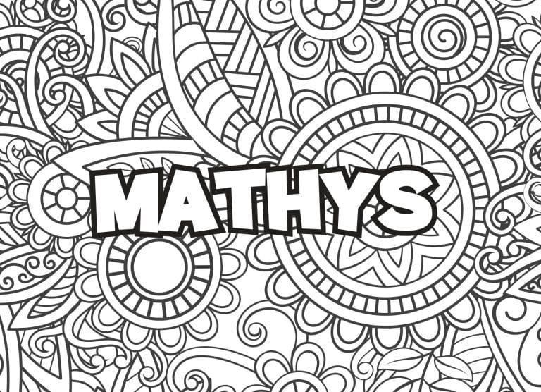 Prenom Mathys Coloriage mandala - dessin gratuit &agrave; imprimer