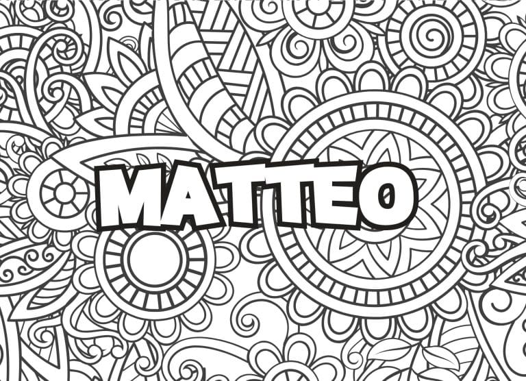 Prenom Matteo Coloriage mandala - dessin gratuit &agrave; imprimer
