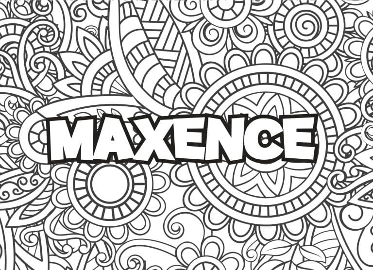 Prenom Maxence Coloriage mandala - dessin gratuit &agrave; imprimer