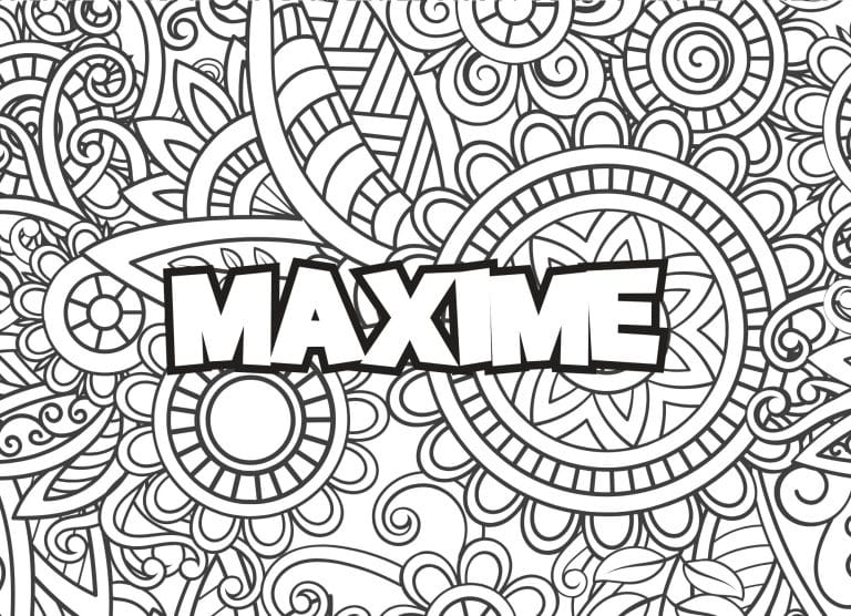 Prenom Maxime Coloriage mandala - dessin gratuit &agrave; imprimer