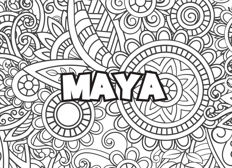 Prenom Maya Coloriage mandala - dessin gratuit &agrave; imprimer