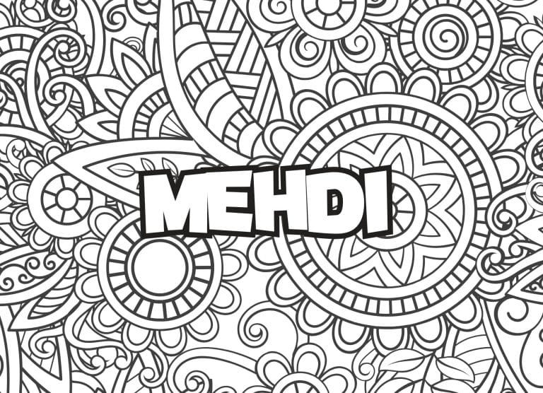Prenom Mehdi Coloriage mandala - dessin gratuit &agrave; imprimer