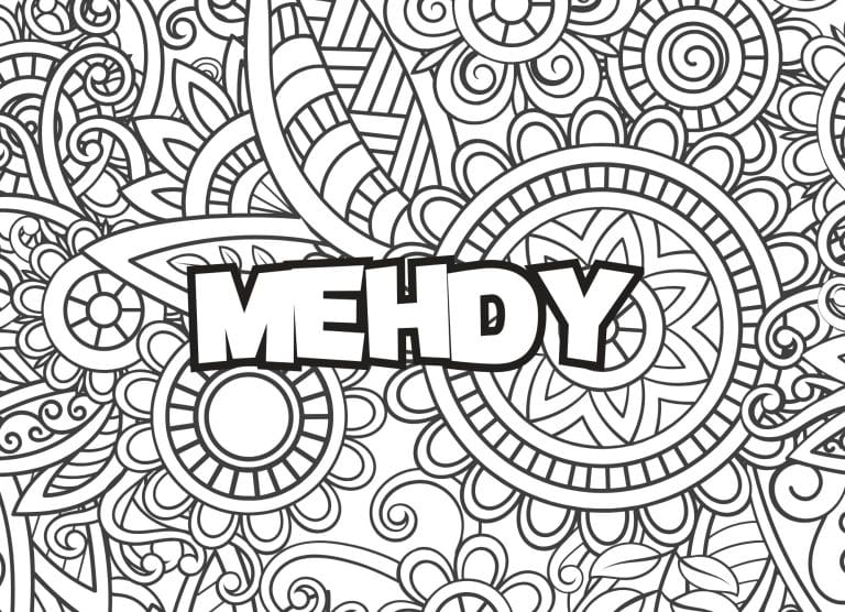 Prenom Mehdy Coloriage mandala - dessin gratuit &agrave; imprimer
