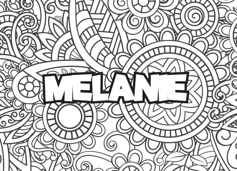 Prenom M&eacute;lanie Coloriage mandala - dessin gratuit &agrave; imprimer