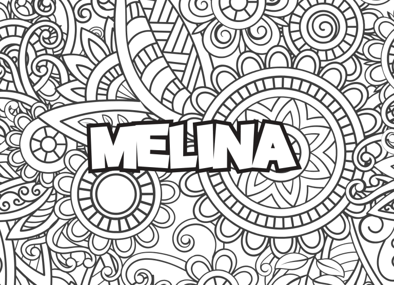 Prenom M&eacute;lina Coloriage mandala - dessin gratuit &agrave; imprimer