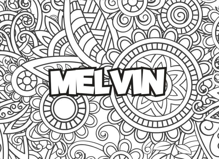 Prenom Melvin Coloriage mandala - dessin gratuit &agrave; imprimer