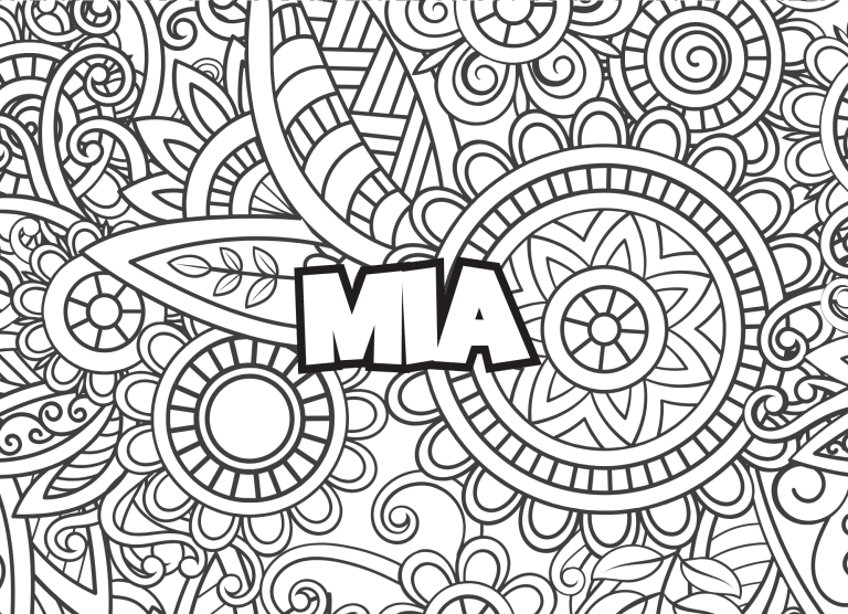 Prenom Mia Coloriage mandala - dessin gratuit &agrave; imprimer