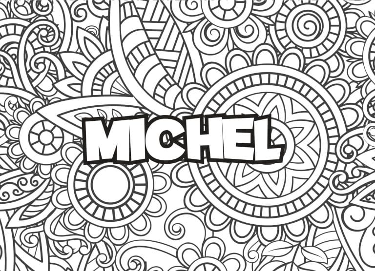 Prenom Michel Coloriage mandala - dessin gratuit &agrave; imprimer