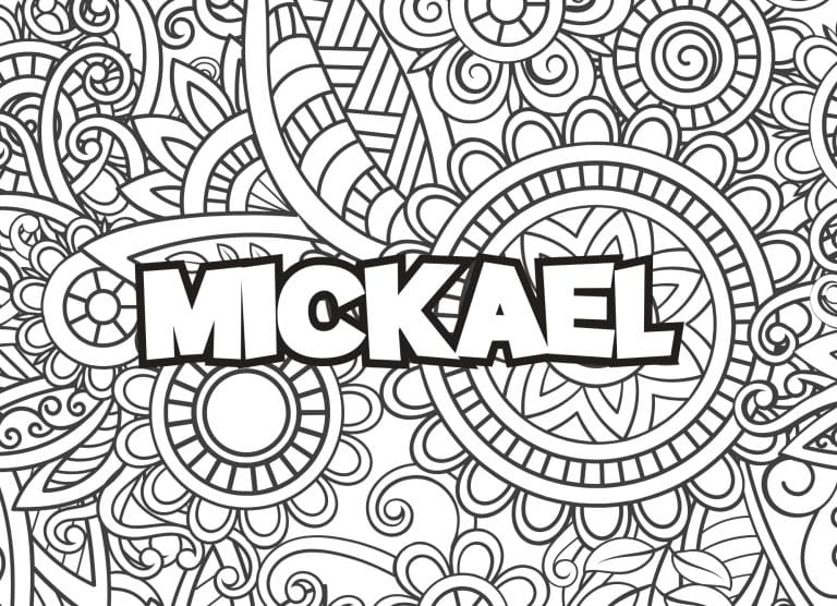 Prenom Mickael Coloriage mandala - dessin gratuit &agrave; imprimer