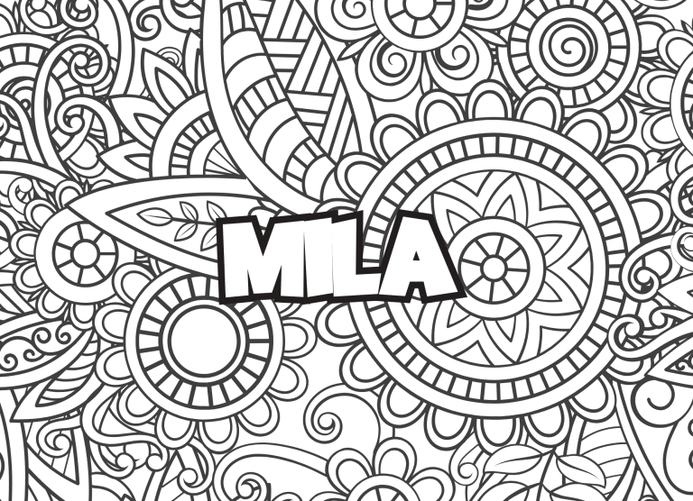 Prenom Mila Coloriage mandala - dessin gratuit &agrave; imprimer