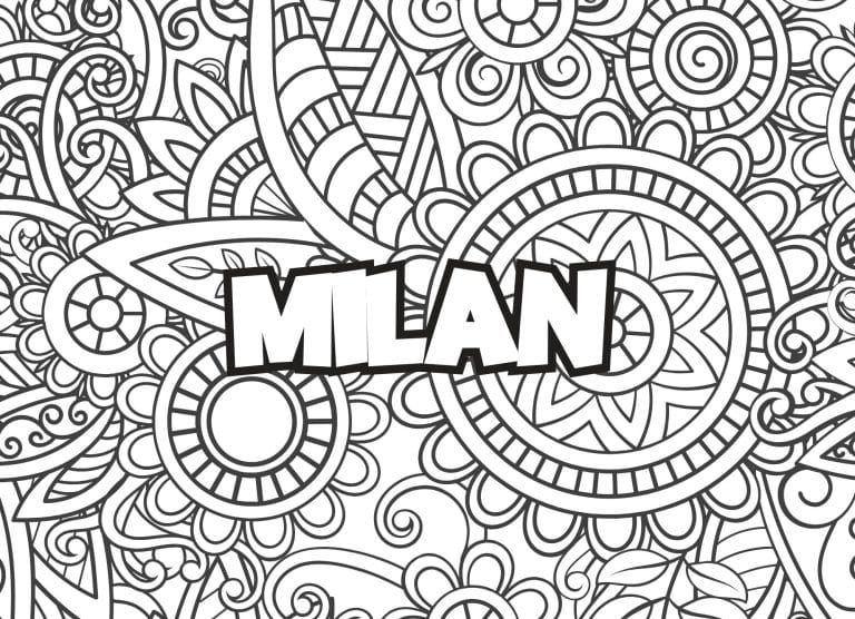 Prenom Milan Coloriage mandala - dessin gratuit &agrave; imprimer