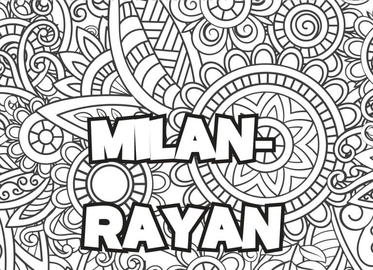 Prenom Milan rayan Coloriage mandala - dessin gratuit &agrave; imprimer