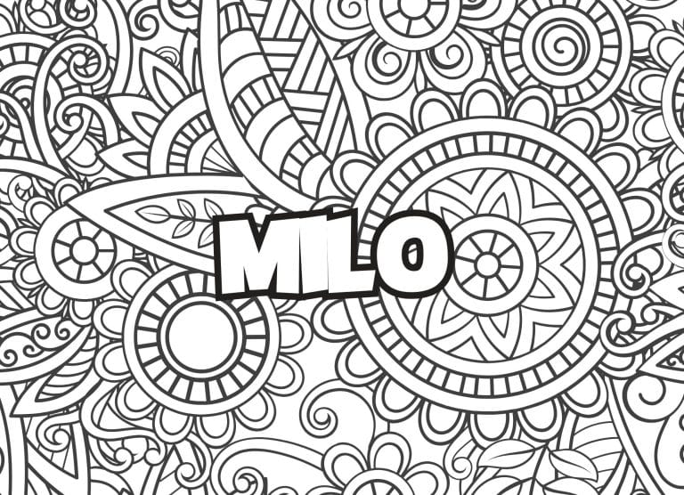 Prenom Milo Coloriage mandala - dessin gratuit &agrave; imprimer