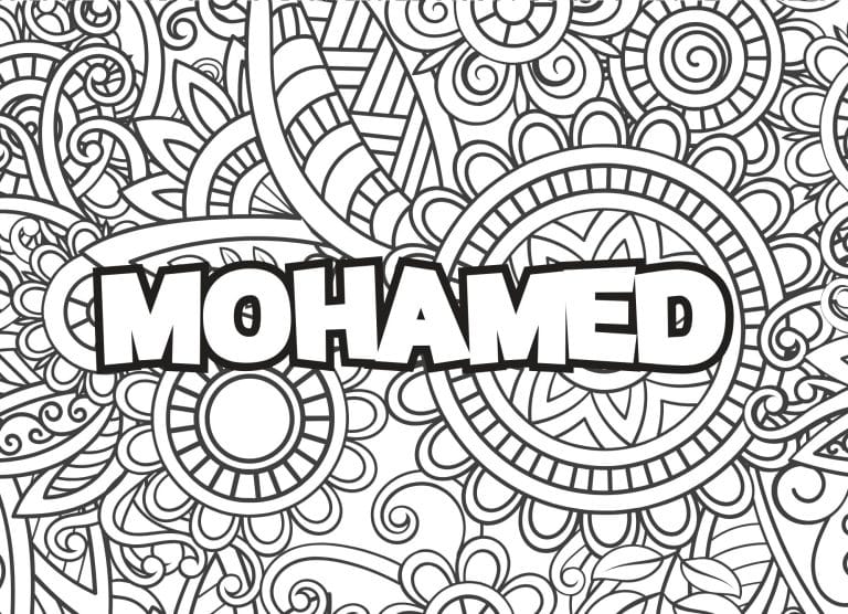 Prenom Mohamed Coloriage mandala - dessin gratuit &agrave; imprimer