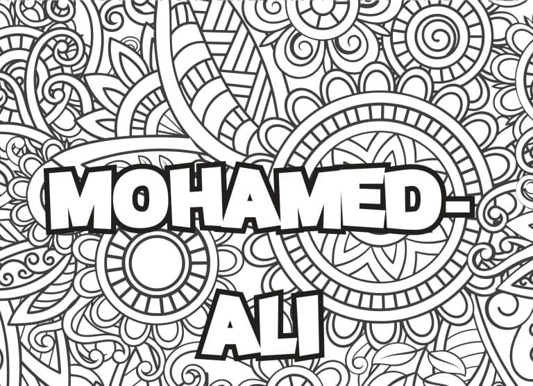 Prenom Mohamed ali Coloriage mandala - dessin gratuit &agrave; imprimer