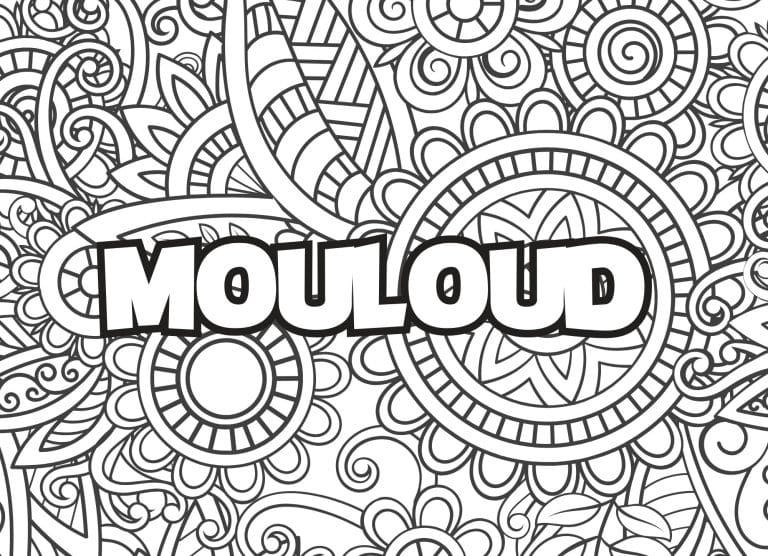 Prenom Mouloud Coloriage mandala - dessin gratuit &agrave; imprimer