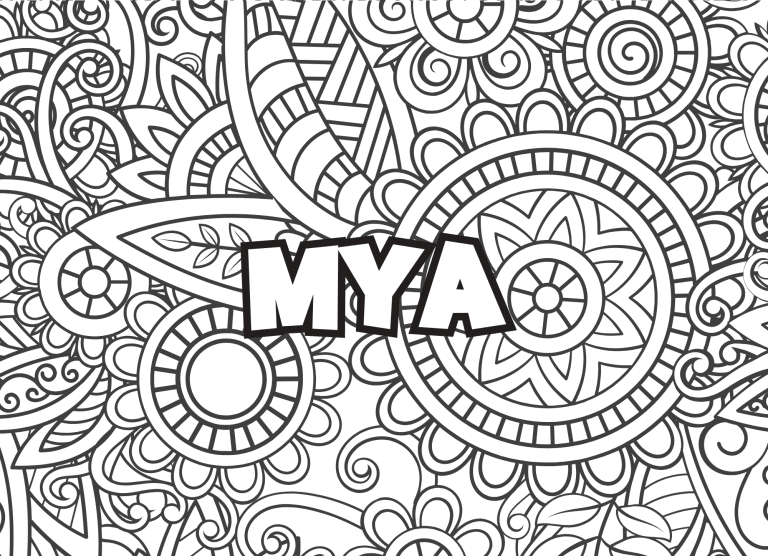 Prenom Mya Coloriage mandala - dessin gratuit &agrave; imprimer