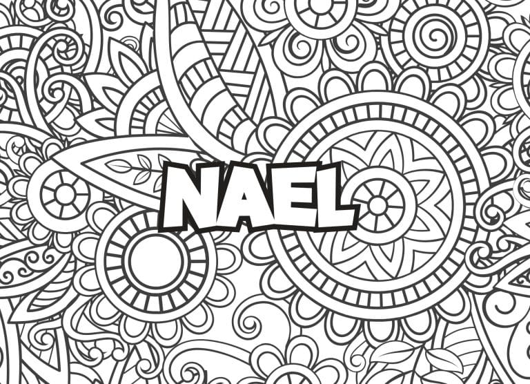 Prenom Nael Coloriage mandala - dessin gratuit &agrave; imprimer