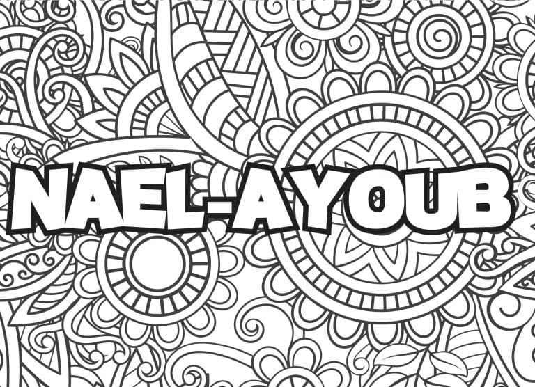 Prenom Nael ayoub Coloriage mandala - dessin gratuit &agrave; imprimer