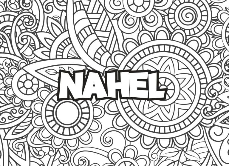 Prenom Nahel Coloriage mandala - dessin gratuit &agrave; imprimer