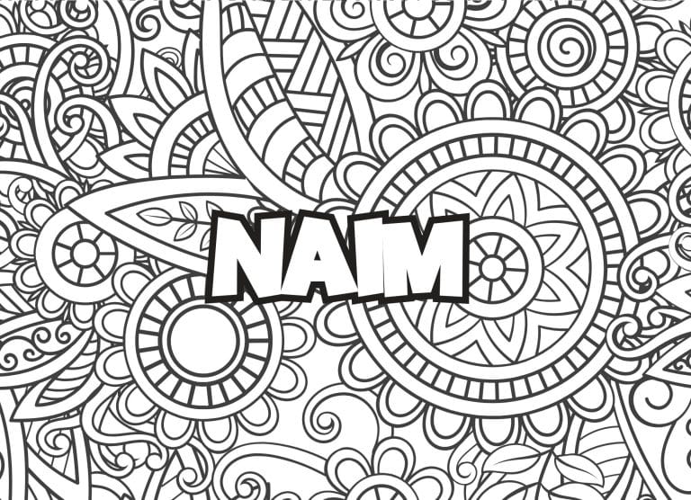 Prenom Naim Coloriage mandala - dessin gratuit &agrave; imprimer