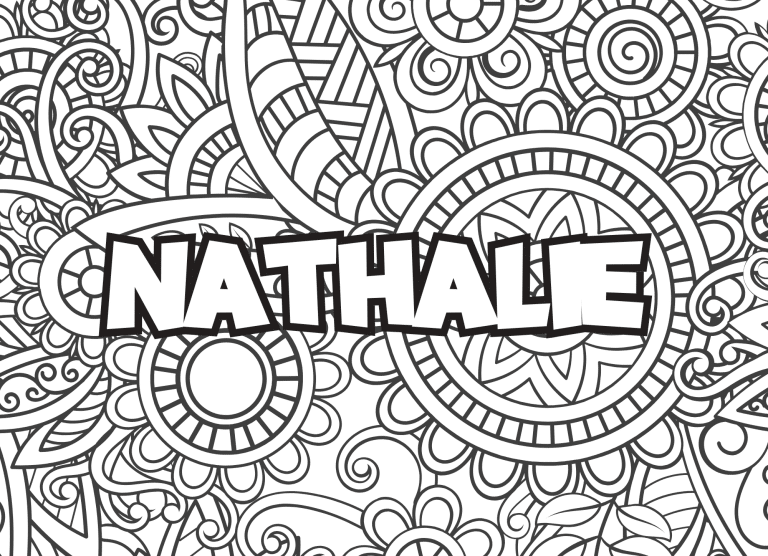 Prenom Nathalie Coloriage mandala - dessin gratuit &agrave; imprimer