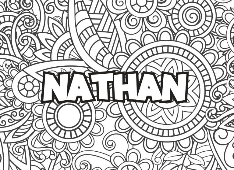 Prenom Nathan Coloriage mandala - dessin gratuit &agrave; imprimer