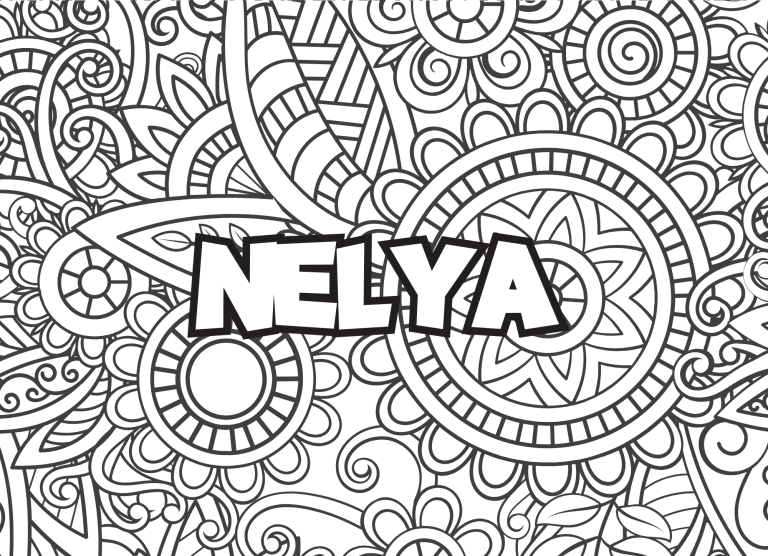 Prenom Nelya Coloriage mandala - dessin gratuit &agrave; imprimer