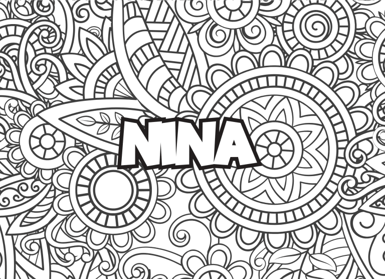 Prenom Nina Coloriage mandala - dessin gratuit &agrave; imprimer