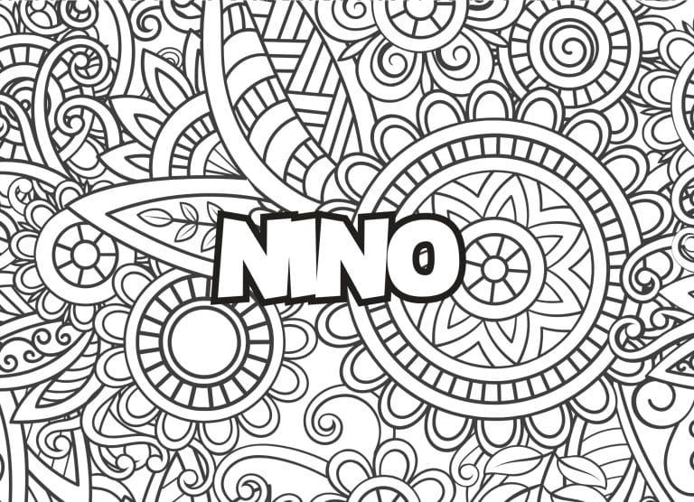 Prenom Nino Coloriage mandala - dessin gratuit &agrave; imprimer