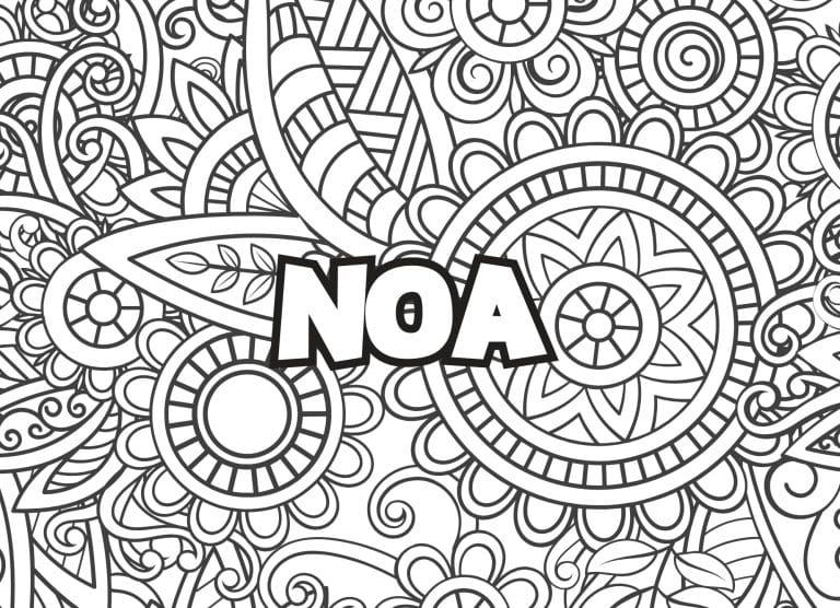 Prenom Noa Coloriage mandala - dessin gratuit &agrave; imprimer