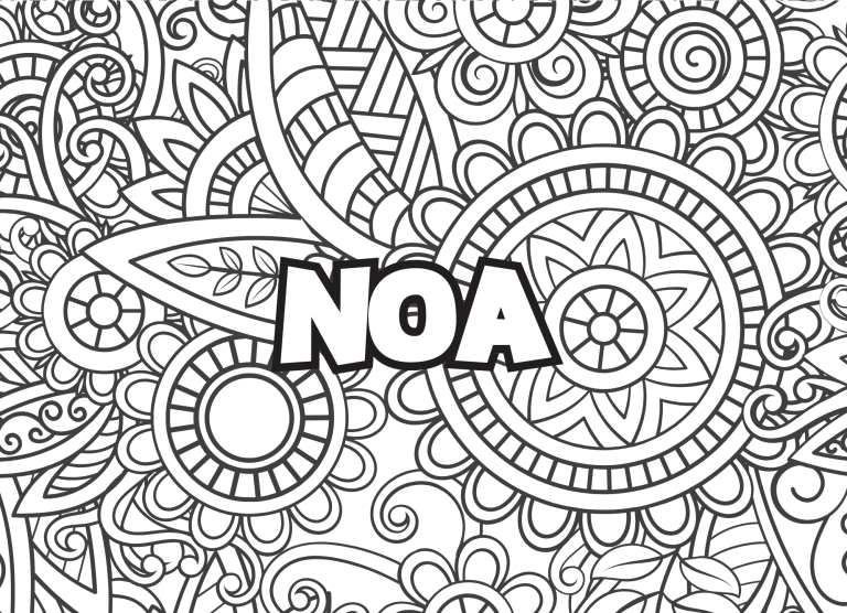 Prenom Noa Coloriage mandala - dessin gratuit &agrave; imprimer
