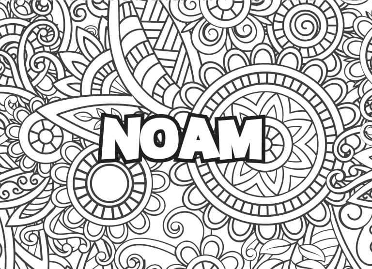Prenom Noam Coloriage mandala - dessin gratuit &agrave; imprimer