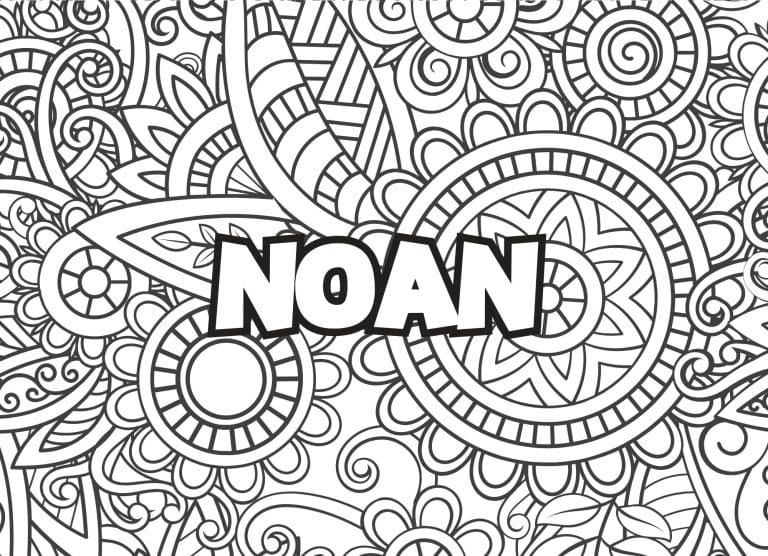 Prenom Noan Coloriage mandala - dessin gratuit &agrave; imprimer