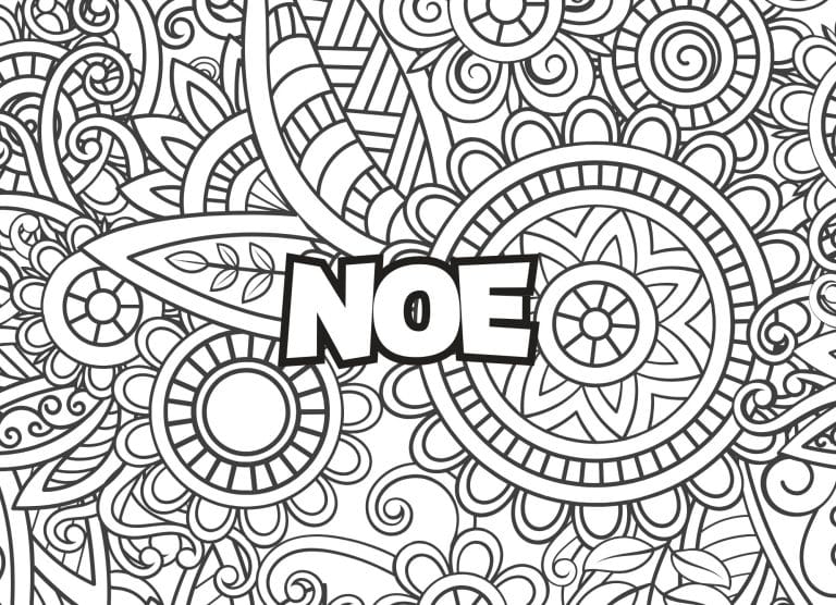 Prenom Noe Coloriage mandala - dessin gratuit &agrave; imprimer