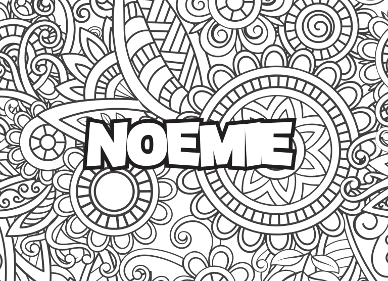 Prenom No&eacute;mie Coloriage mandala - dessin gratuit &agrave; imprimer