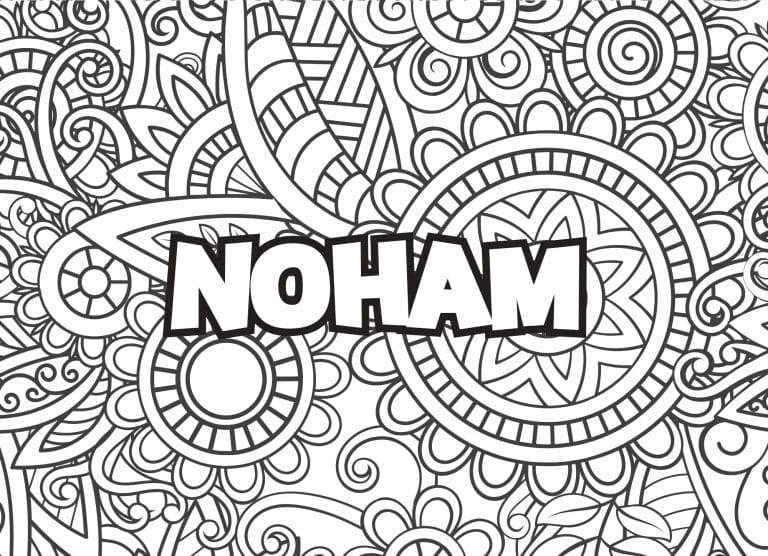 Prenom Noham Coloriage mandala - dessin gratuit &agrave; imprimer