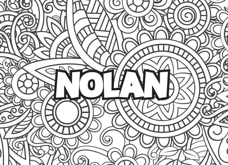 Prenom Nolan Coloriage mandala - dessin gratuit &agrave; imprimer