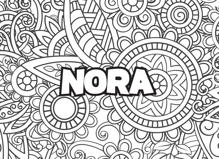 Prenom Nora Coloriage mandala - dessin gratuit &agrave; imprimer