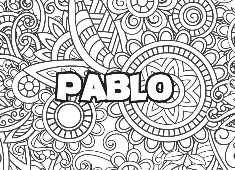 Prenom Pablo Coloriage mandala - dessin gratuit &agrave; imprimer