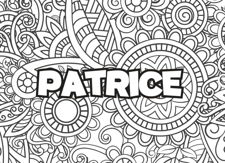 Prenom Patrice Coloriage mandala - dessin gratuit &agrave; imprimer