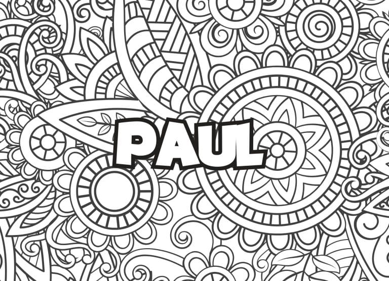 Prenom Paul Coloriage mandala - dessin gratuit &agrave; imprimer