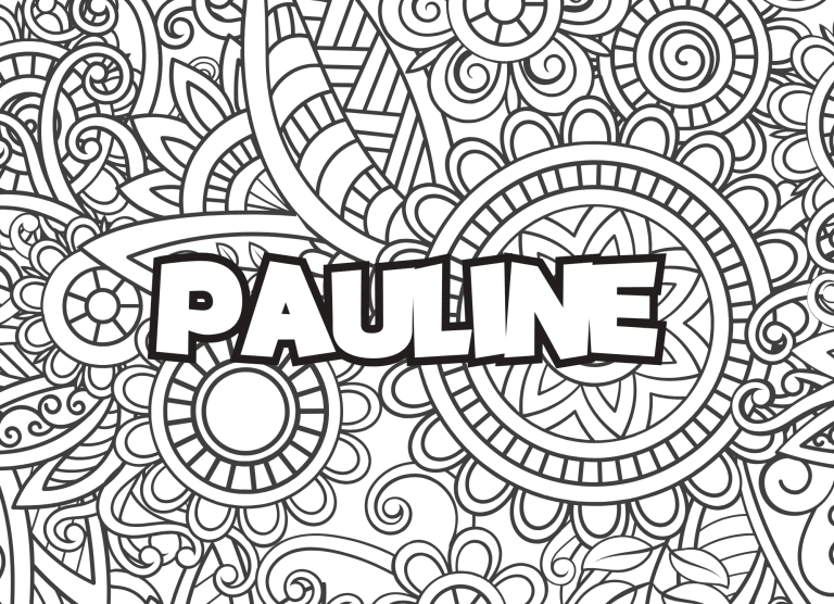 Prenom Pauline Coloriage mandala - dessin gratuit &agrave; imprimer