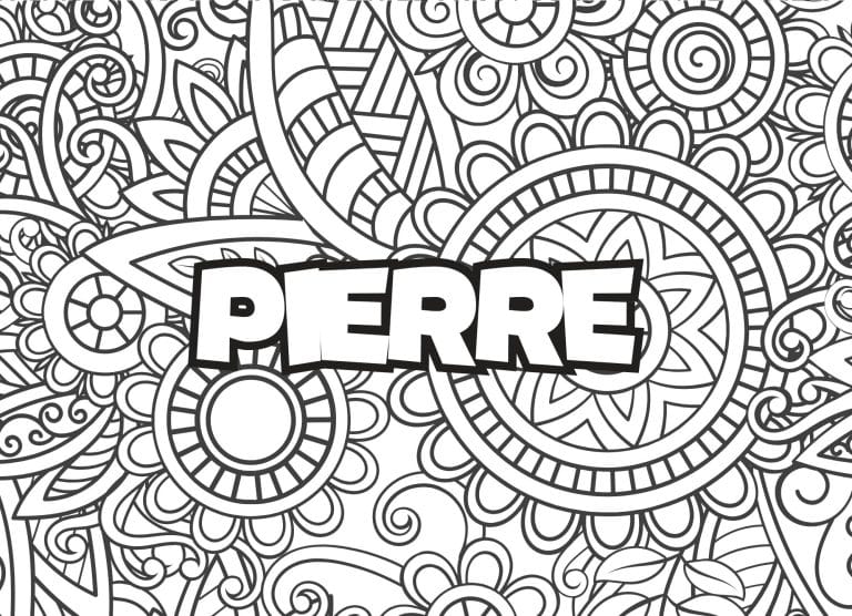 Prenom Pierre Coloriage mandala - dessin gratuit &agrave; imprimer