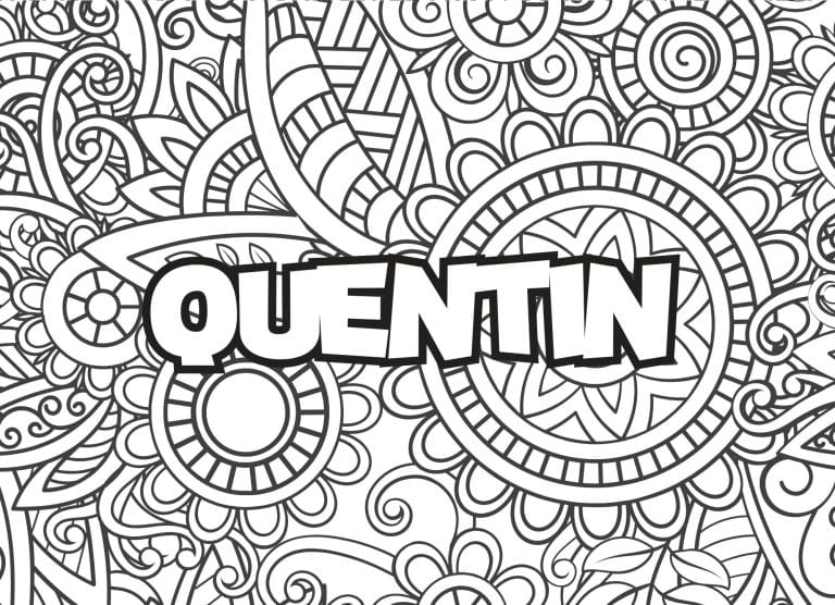 Prenom Quentin Coloriage mandala - dessin gratuit &agrave; imprimer