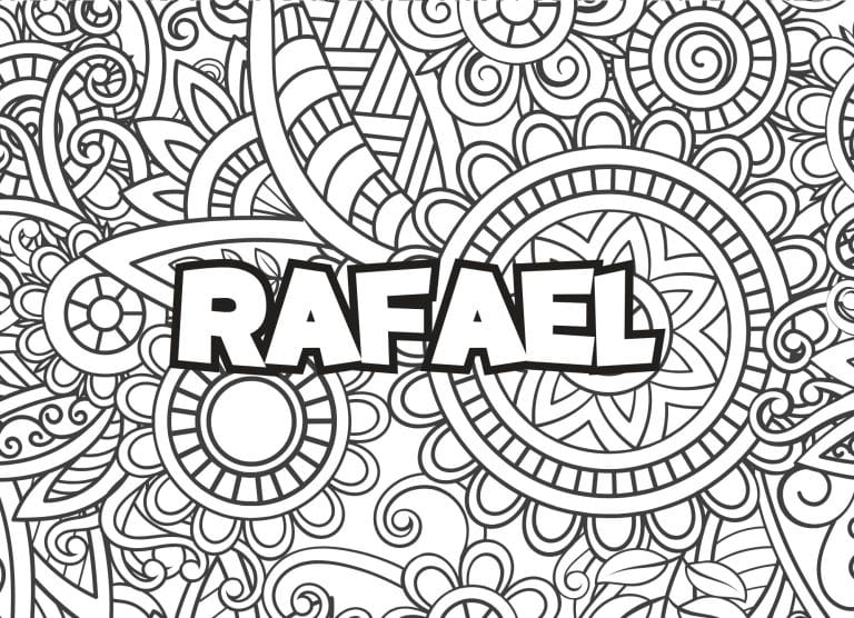 Prenom Rafael Coloriage mandala - dessin gratuit &agrave; imprimer