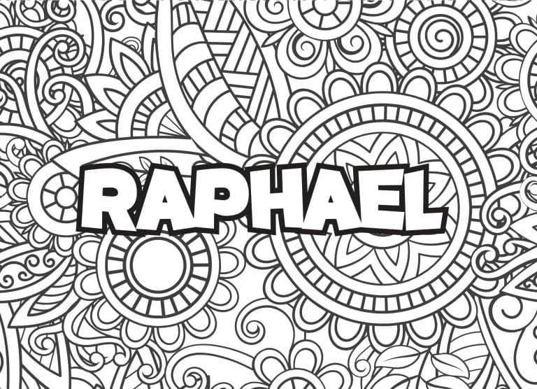 Prenom Raphael Coloriage mandala - dessin gratuit &agrave; imprimer