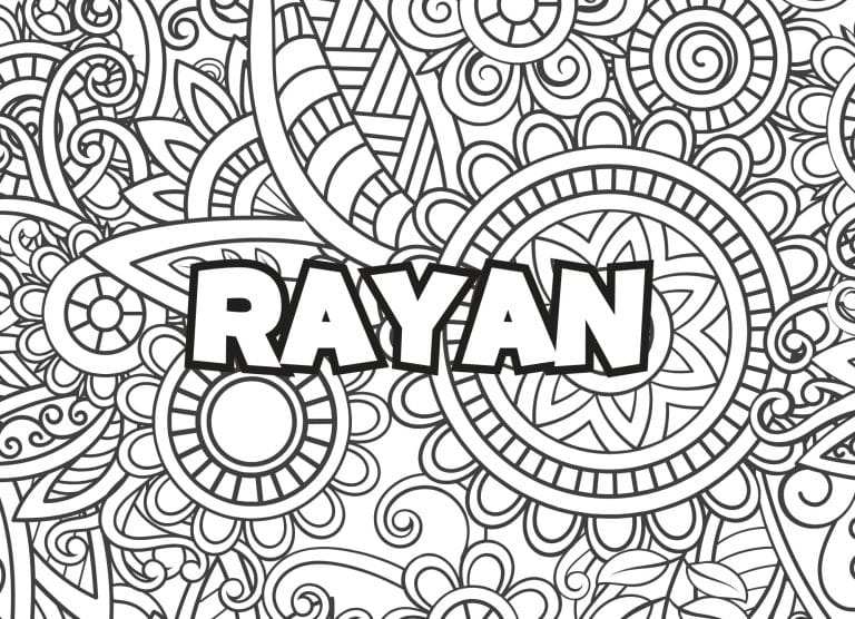 Prenom Rayan Coloriage mandala - dessin gratuit &agrave; imprimer